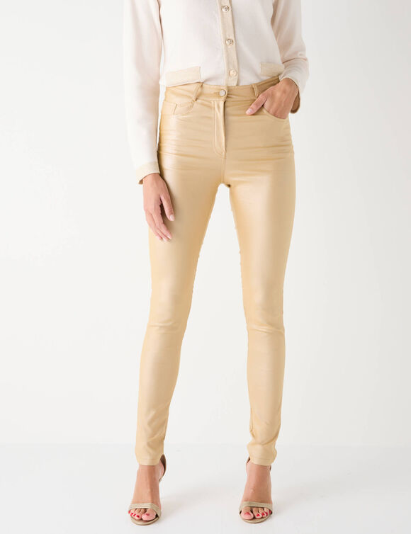 Pantalon fuselé enduit ultra stretch (doré) Pantalon fuselé enduit ultra stretch (doré)